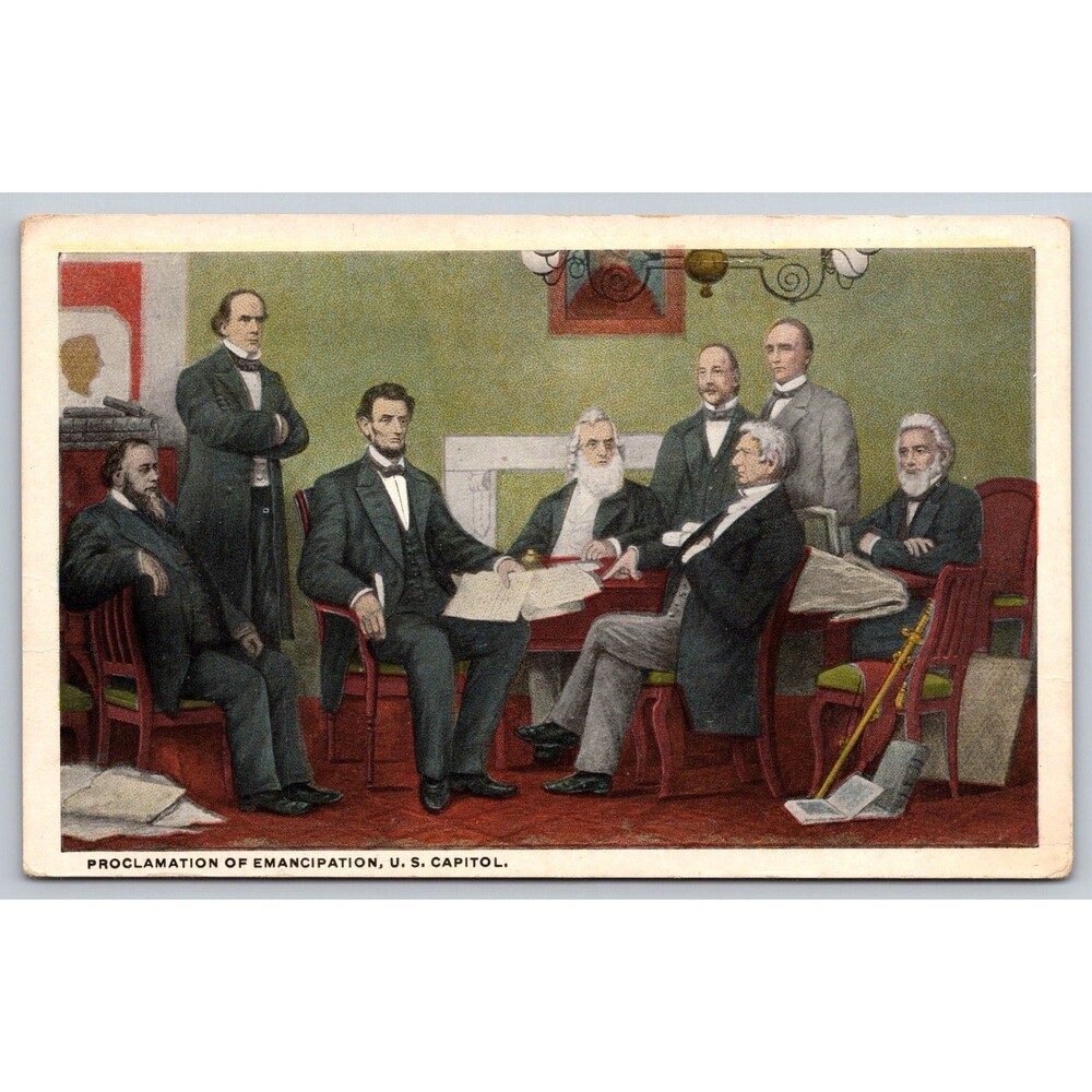 Vintage Postcard Proclamation of Emancipation US Capitol Frank B. Carpenter